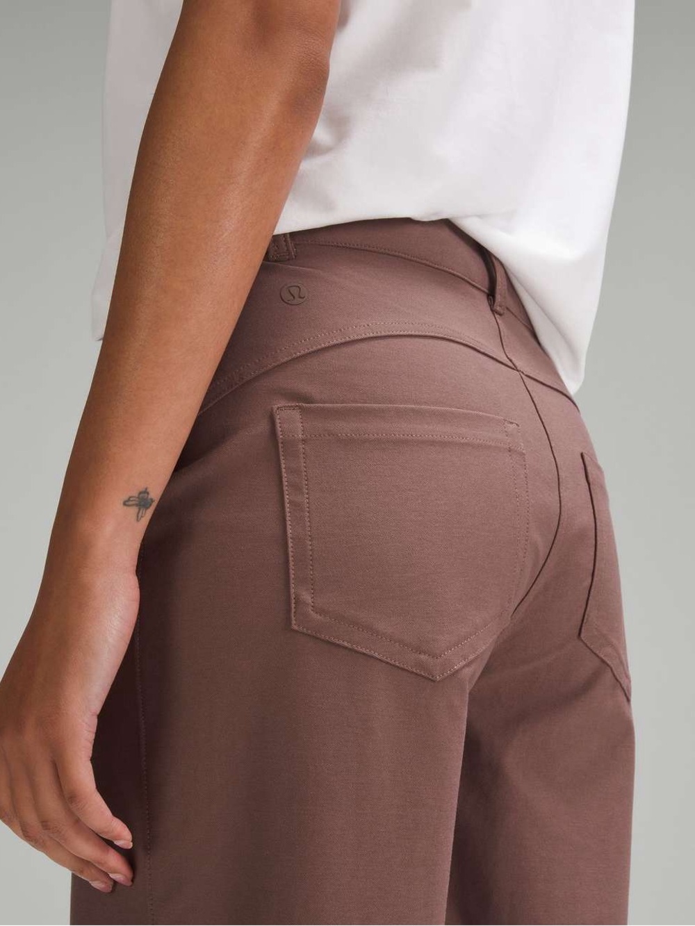 Lululemon City Sleek 5 Pocket High-Rise Wide-Leg Pant Full Length Dark Oxide 32 - Picture 5 of 11